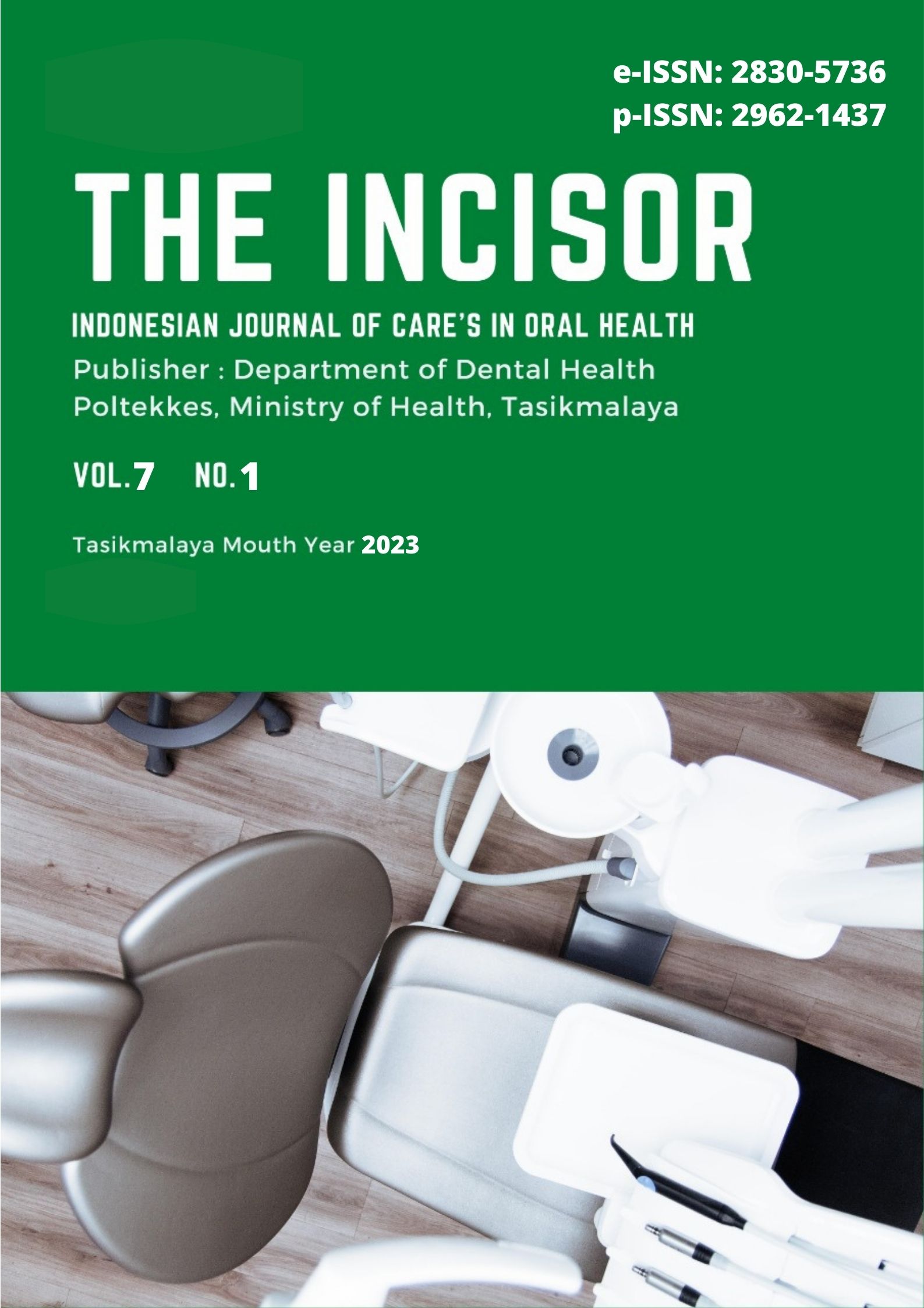 					View Vol. 7 No. 1 (2023): The Incisor (Indonesian Journal of Care's in Oral Health)
				